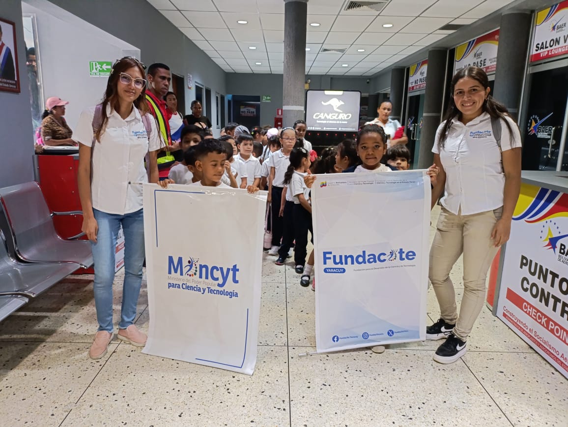 Semilleros Científicos de Yaracuy encienden la pasión por la aeronáutica en 82 niños y niñas en el Aeropuerto Subteniente Néstor Arias.